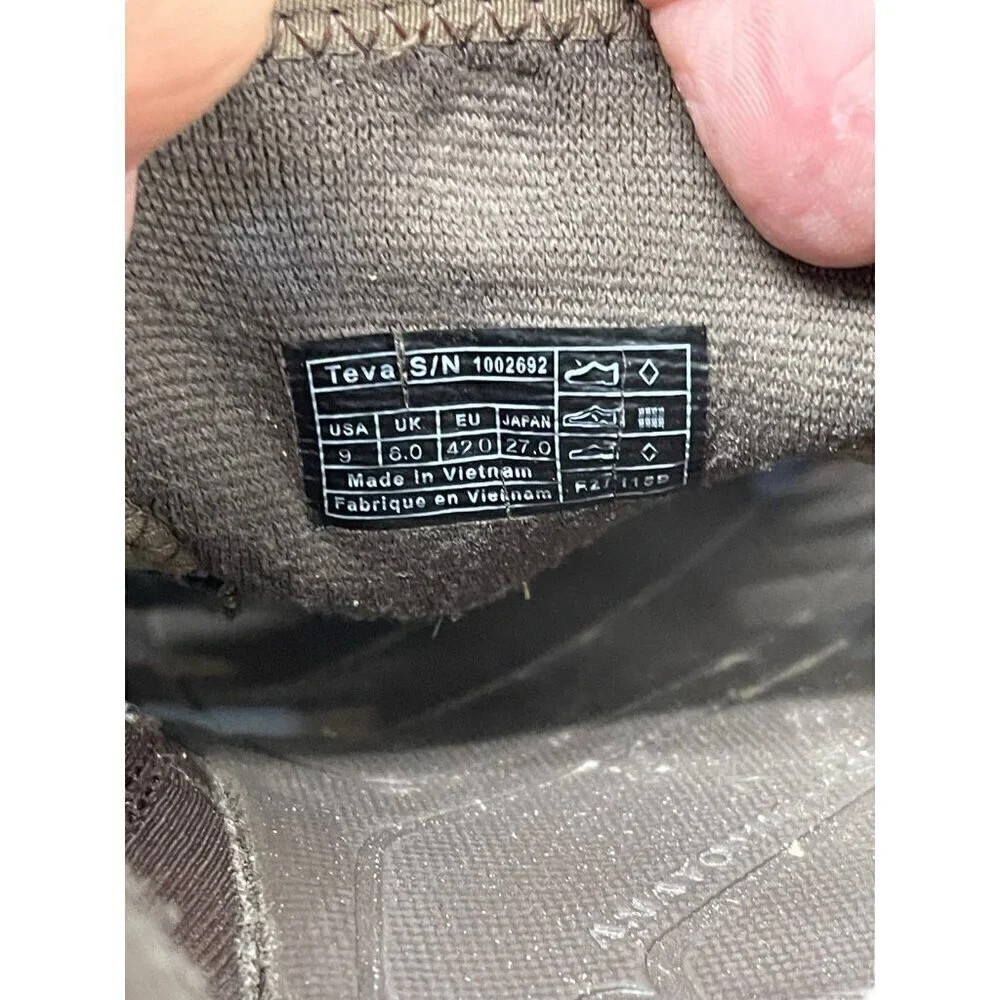 Teva Mens Brown 1002692 Adjustable Sports Slip On Hiking Sandal Size US 9